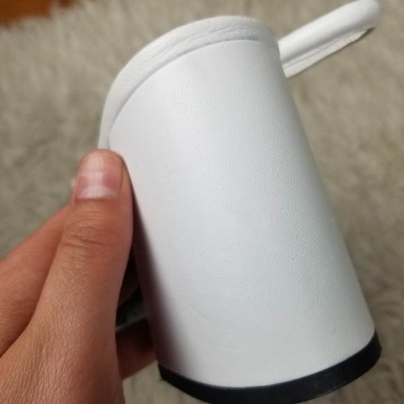 FREE PEOPLE Strappy Cage Style Chunky Heel Sandals White Leather 39** - Picture 13 of 15